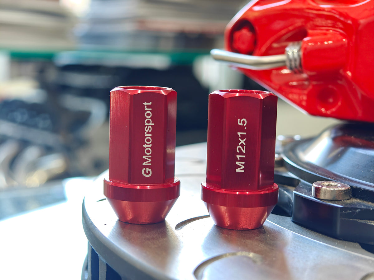 Grandma Aluminum Wheel Nuts -Candy Red