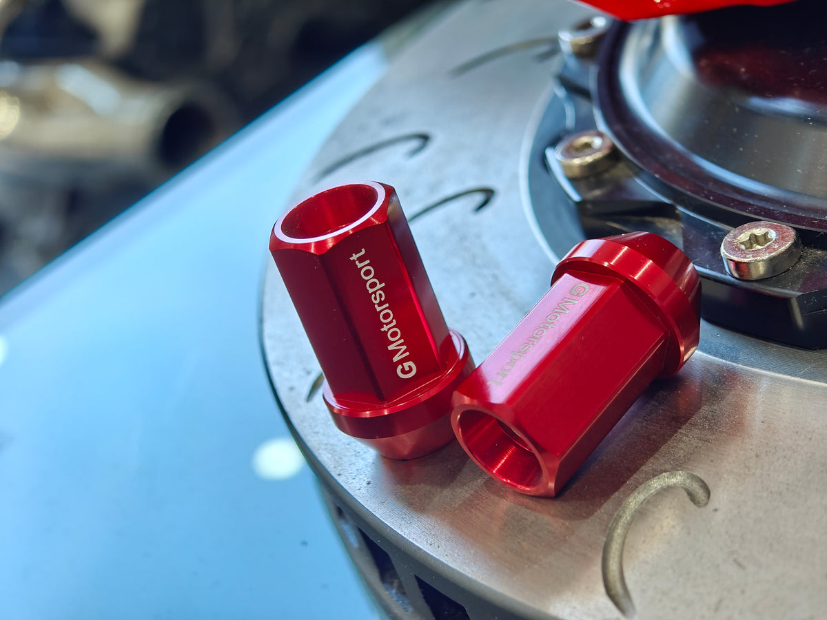 Grandma Aluminum Wheel Nuts -Candy Red