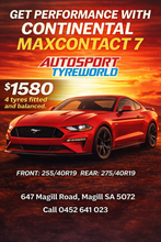 Load image into Gallery viewer, Ford Mustang Continental MC7 Tyres Special
