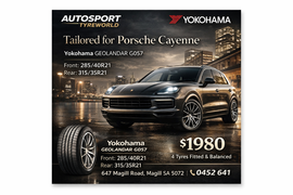 Porsche Cayenne Yokohama G057 Tyre Special