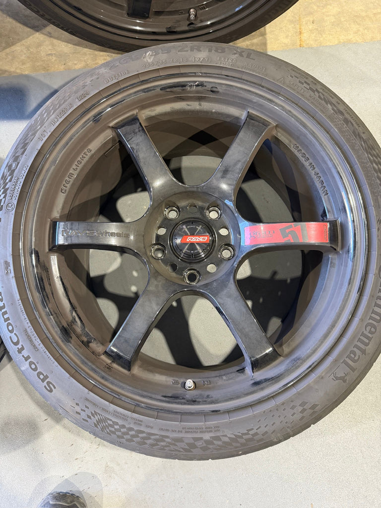 Rays Gram Light 57DR 18X9.5 +38 5X120 (Second Hand) Call 0433645411 Wingfield Store