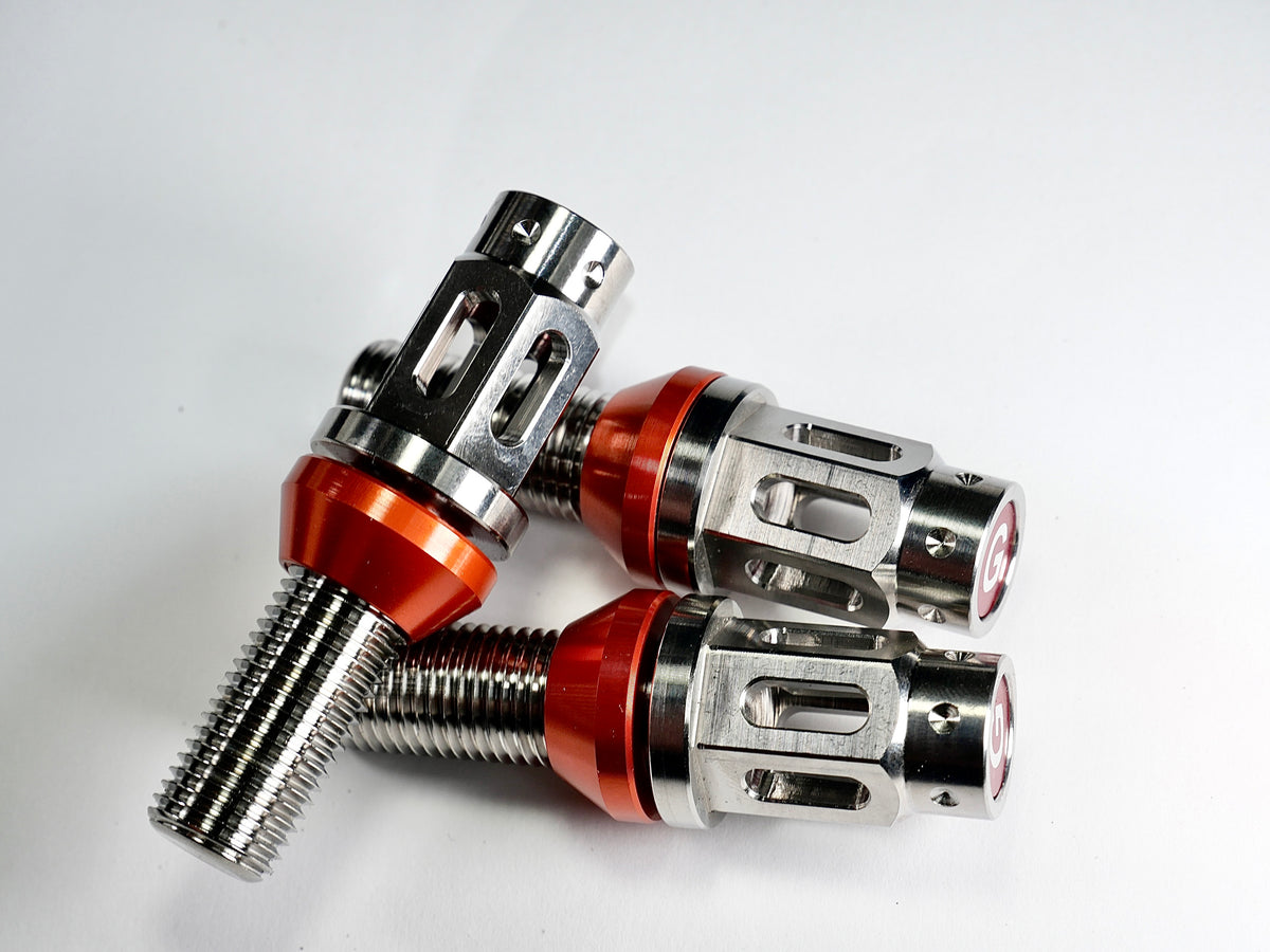 Grandma Titanium Racing Wheel Bolts - Diamond Sliver