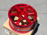 Rays Volk Racing TE37SAGA S-Plus - 18X9 +45 5X114.3 Hyper Red