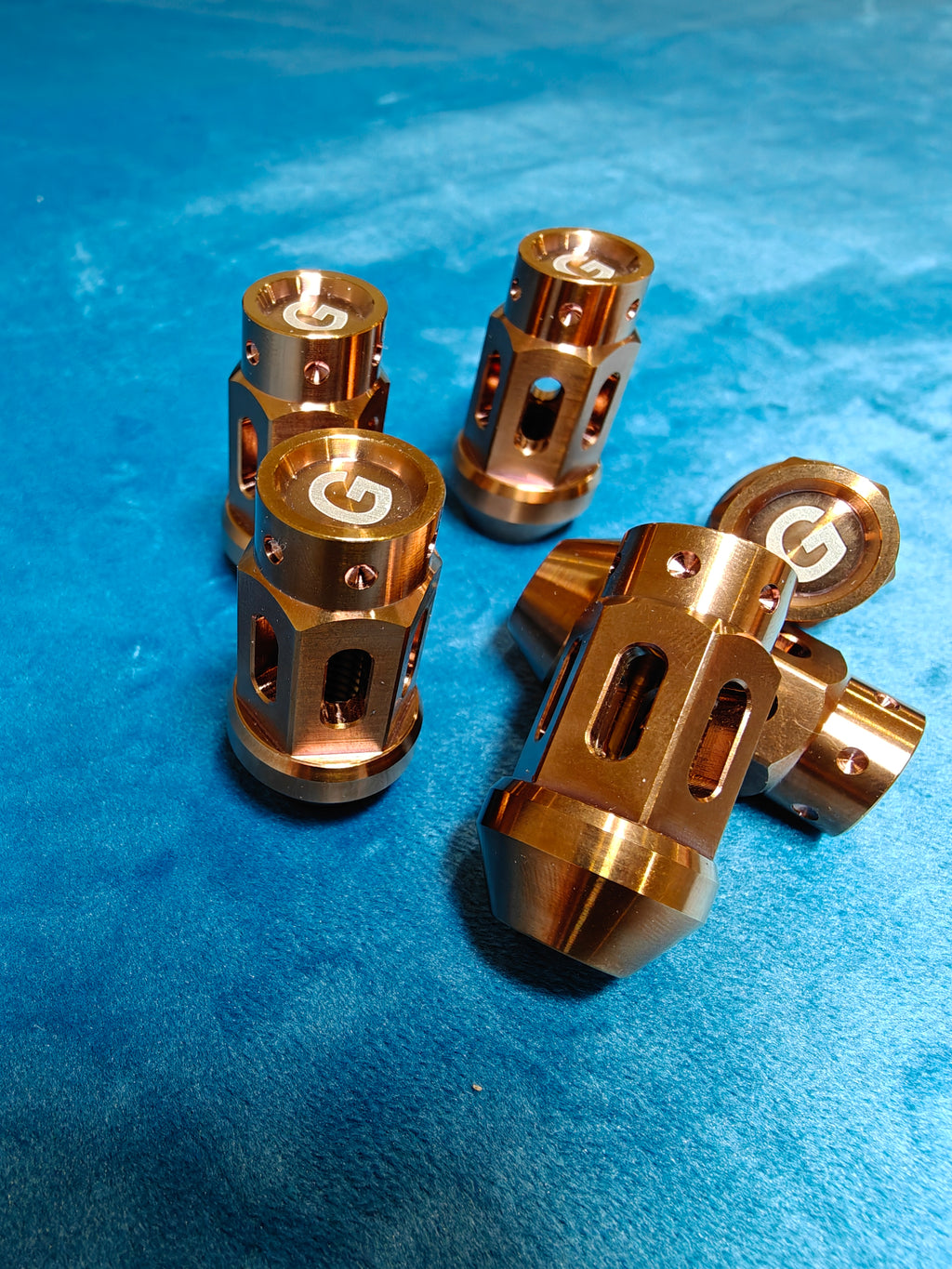 Grandma Titanium Racing Wheel Nuts - Rose Gold