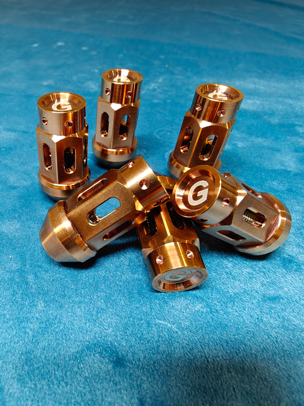 Grandma Titanium Racing Wheel Nuts - Rose Gold