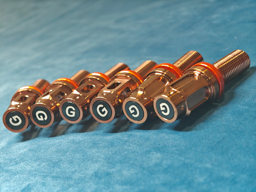 Grandma Titanium Racing Wheel Bolts - Rose Gold
