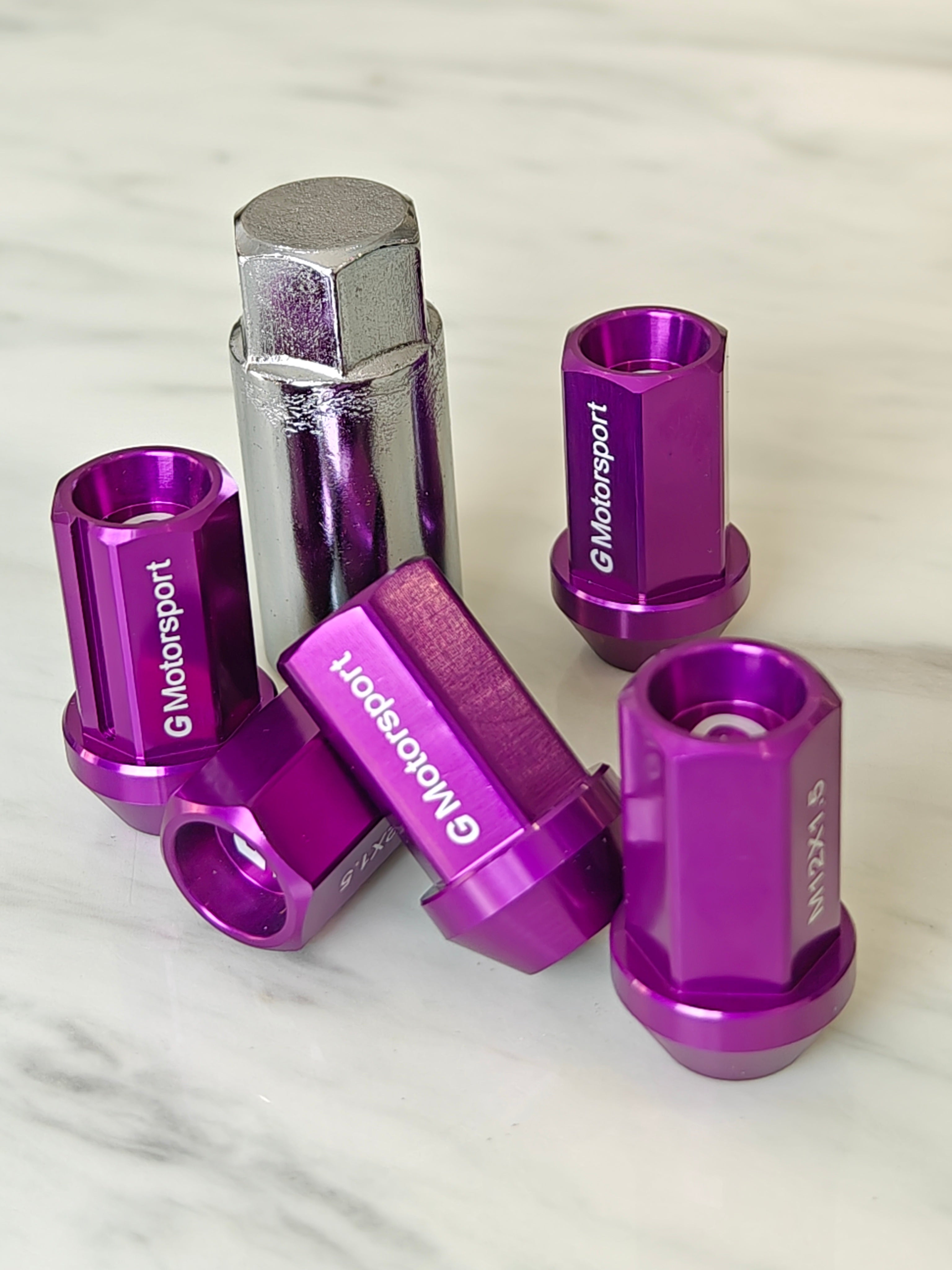 Grandma Aluminum Wheel Nuts - Purple