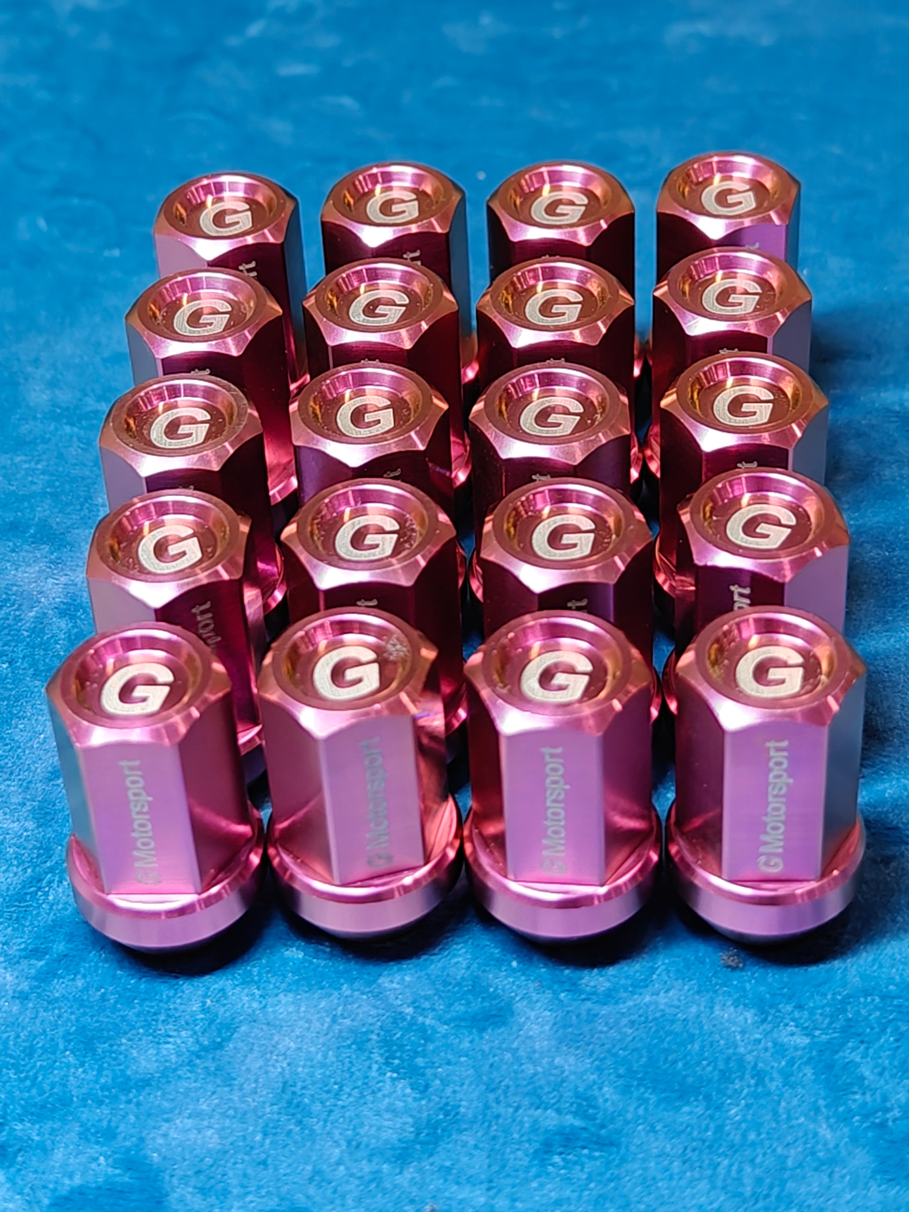 Grandma Aluminum Wheel Nuts - Pink