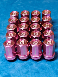 Grandma Aluminum Wheel Nuts - Pink