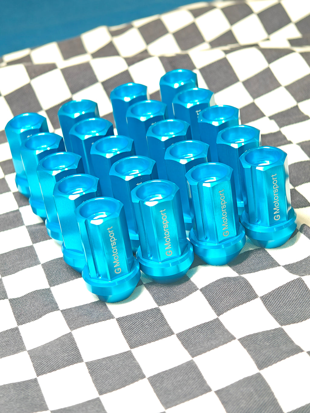 Grandma Aluminum Wheel Nuts - Shy Blue