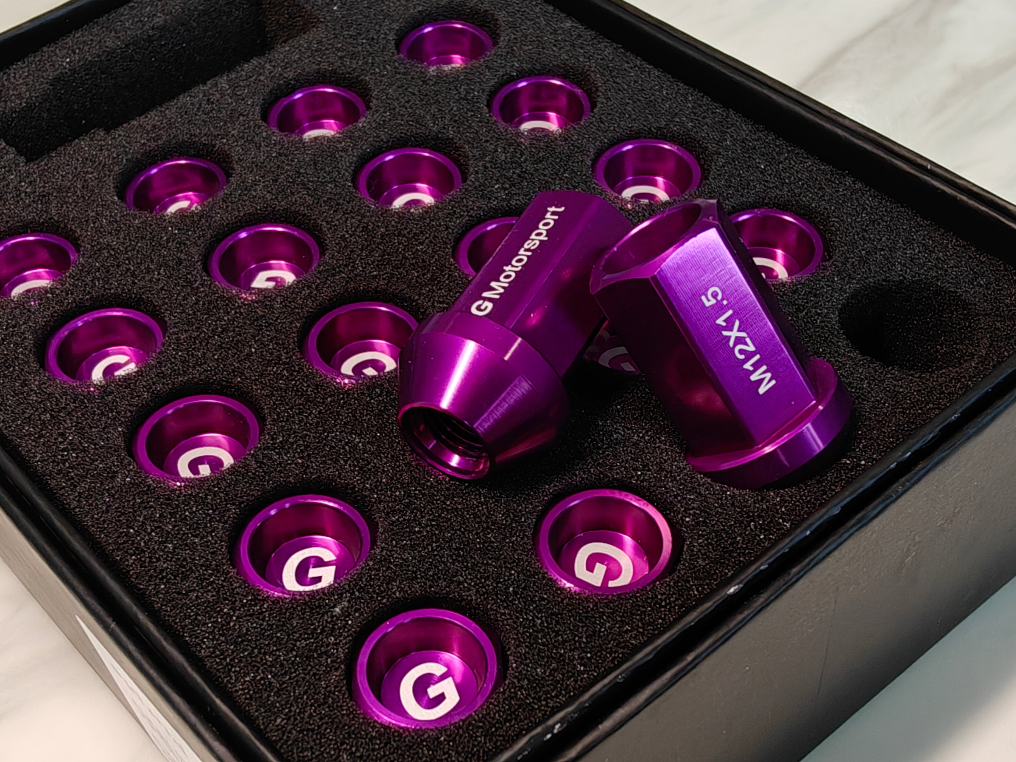 Grandma Aluminum Wheel Nuts - Purple