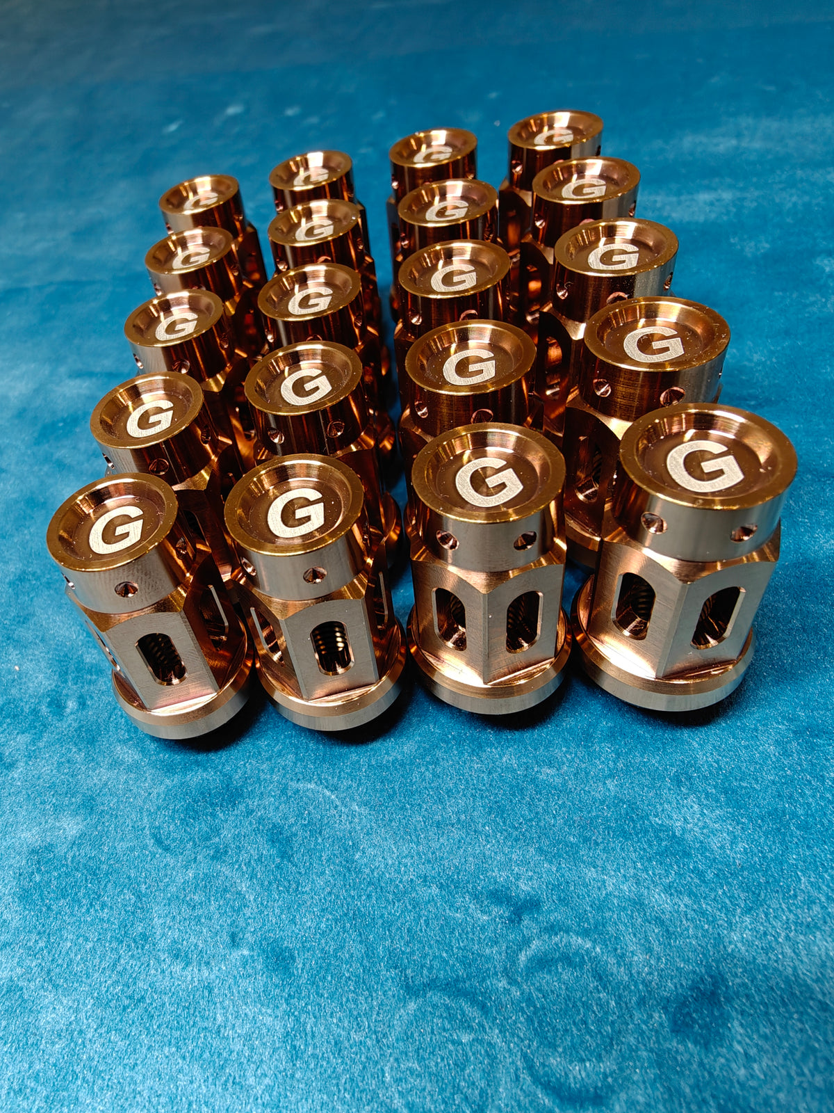 Grandma Titanium Racing Wheel Nuts - Rose Gold