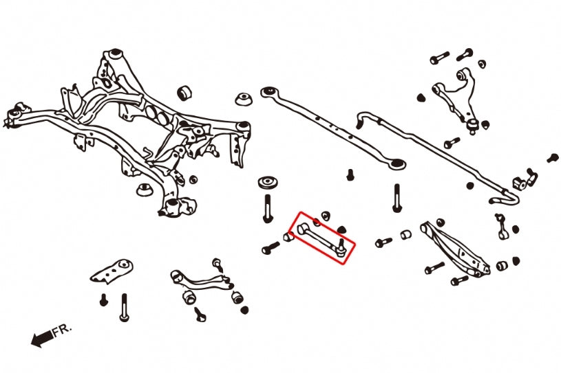 Rear Toe Control Arm Subaru, Toyota, 86, Brz, FRS, Impreza, Legacy, Outback, XV, BS 14-, ZC6, ZN6