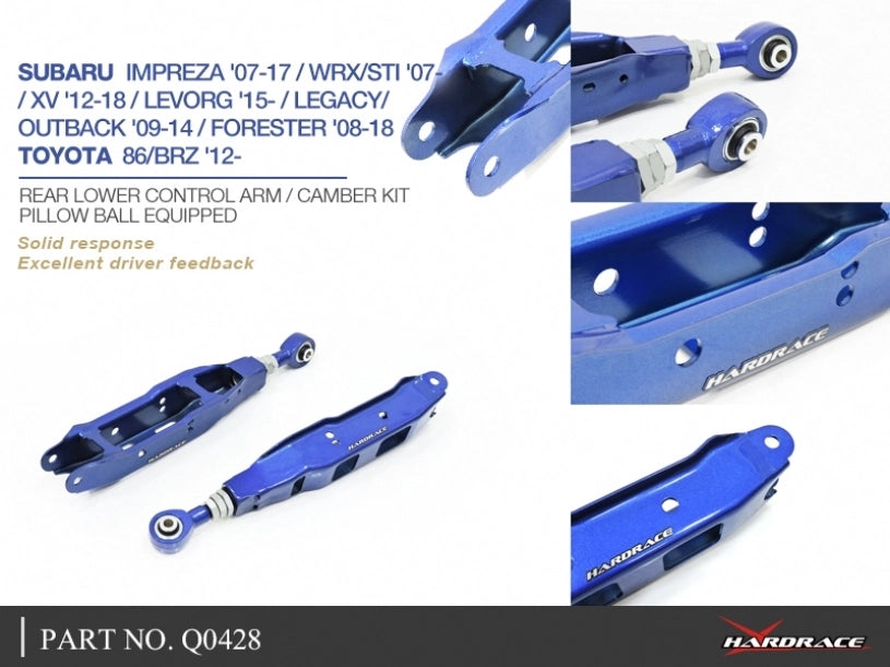 Rear Lower Control Arm Subaru, Toyota 86, Brz, FRS, Impreza, Legacy, Levorg, Outback, XV, VR 09-14, BS14-, 1S