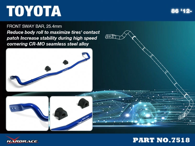 Front Sway Bar Subaru, Toyota 86, Brz, FRS, ZC6, ZN6, FT86/FRS ZN6/ZC6