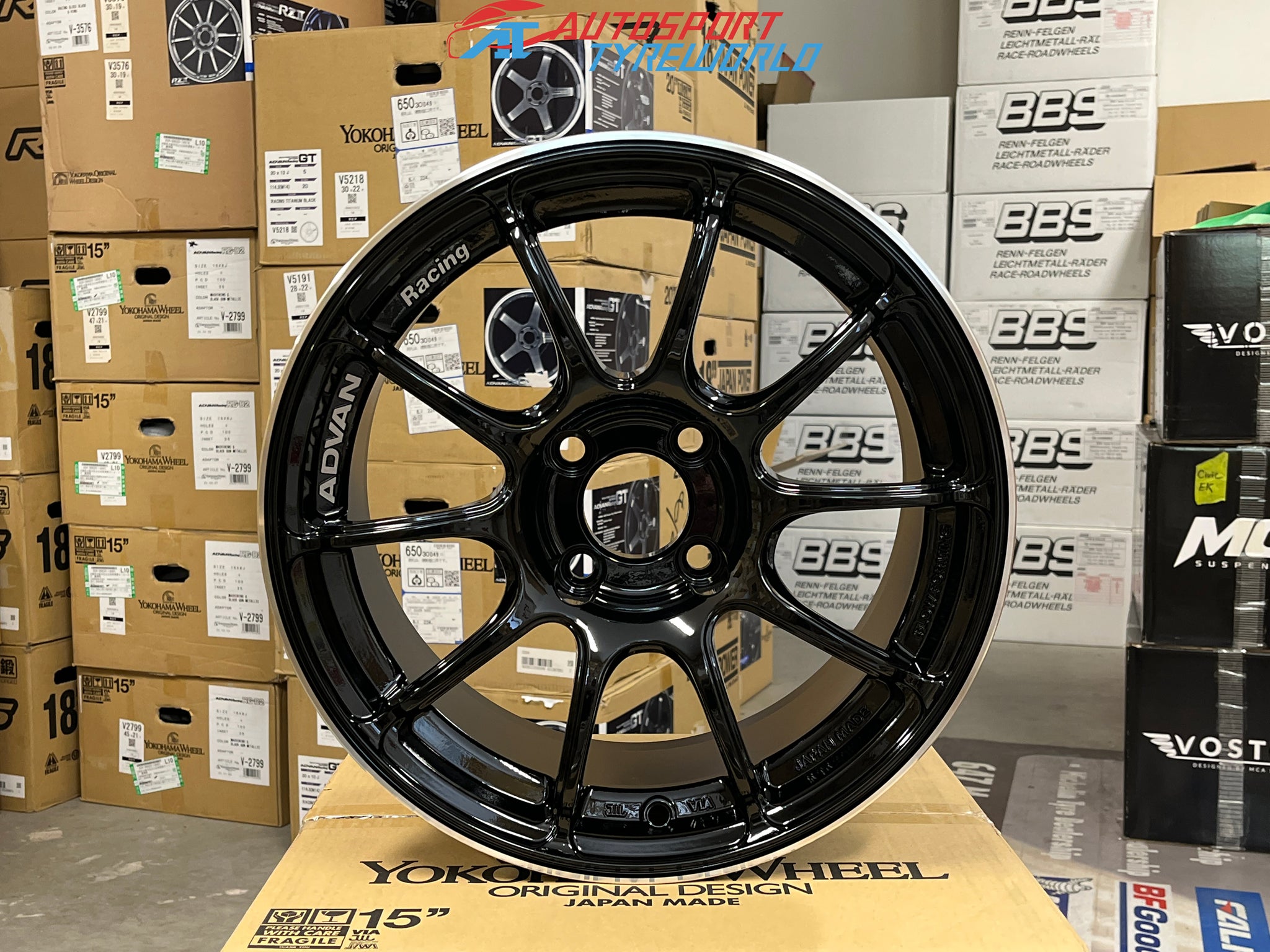 Advan Racing RZII - Racing Gloss Black and Ring (GBR) 15 Inch ...