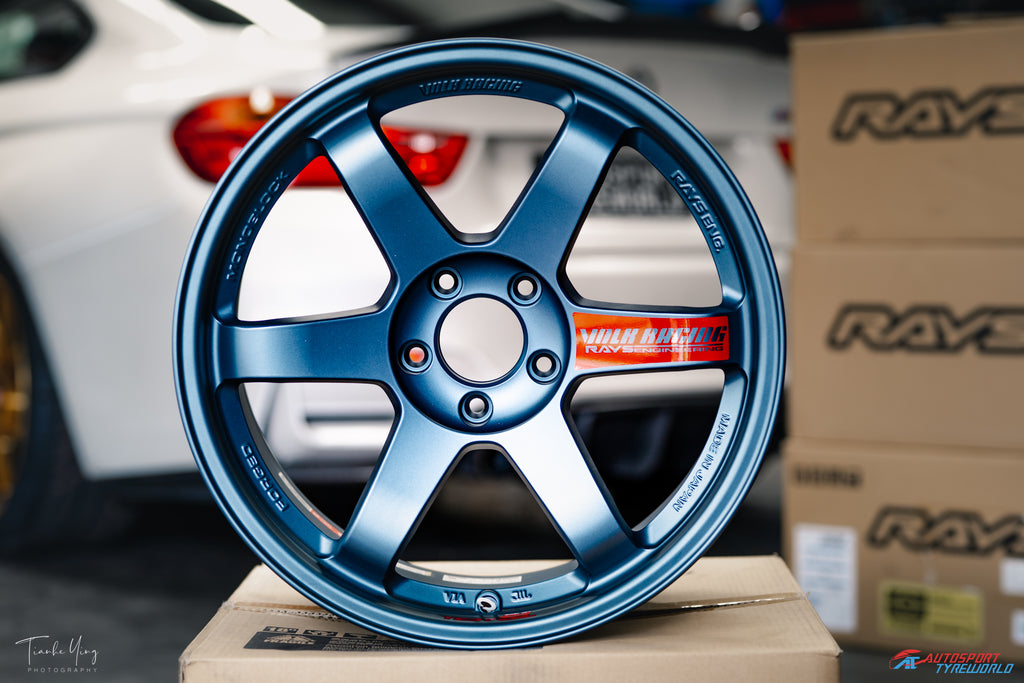 Rays TE37SL 18X9.5, +22, 5X114.3, Matte Blue Gunmetal (GB)