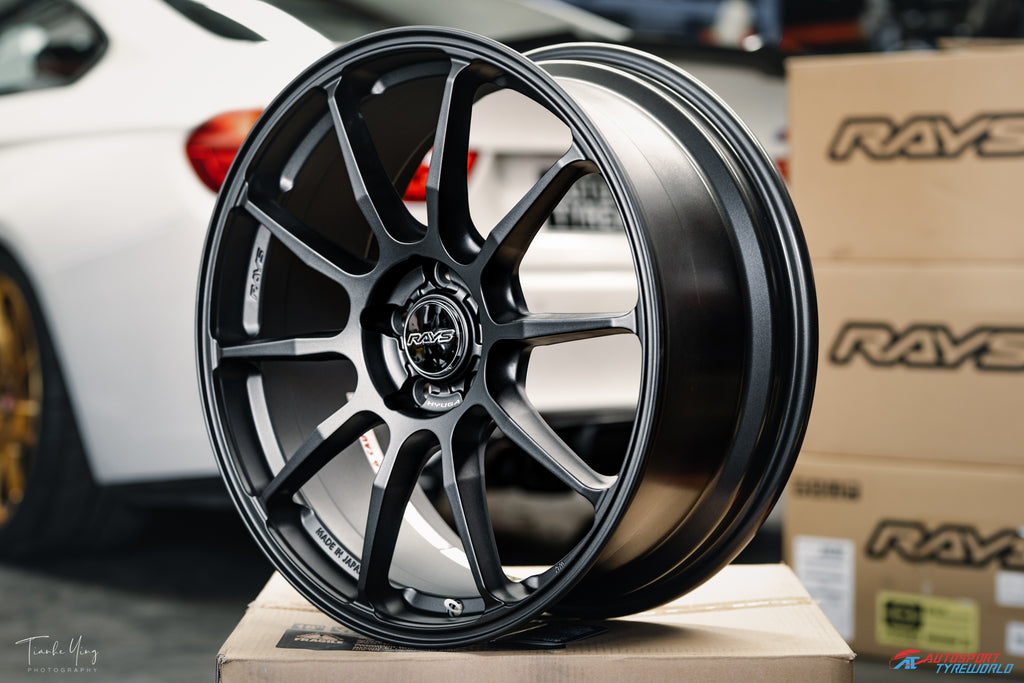 Rays HYUGA HP10 - Matte Super Dark Gunmetal (APJ)