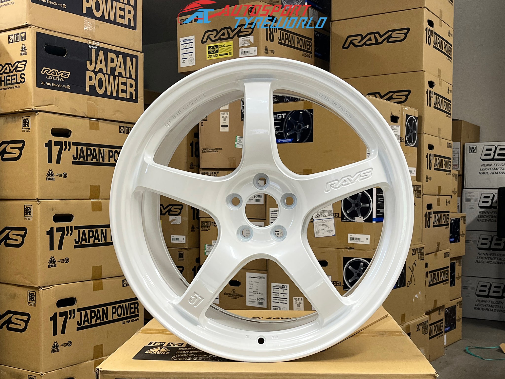 Rays Gram Light 57CR - Pearl White (CPP) – Autosport Tyre World Magill